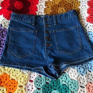 Free People 70s Style Jean Shorts